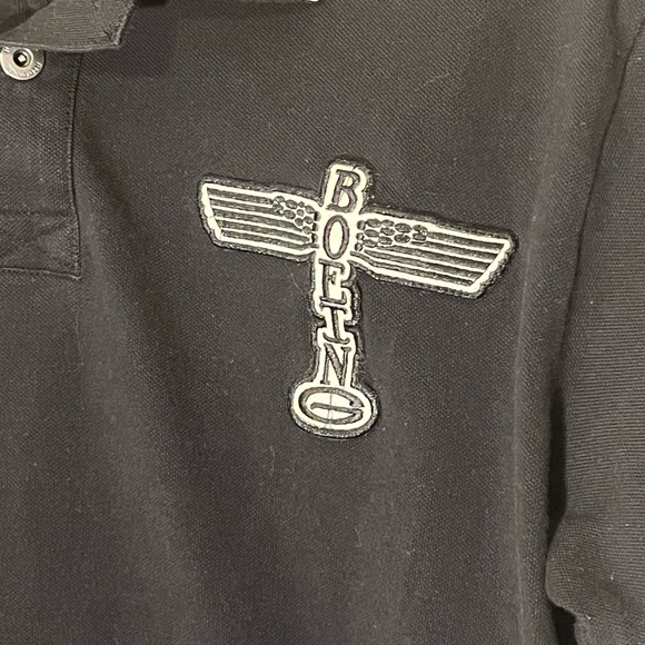 Red Canoe Vintage Boeing Airplane Co Short Sleeve Polo Black Men’s XL (A) - Picture 3 of 10